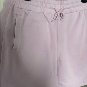 Women’s Light Lavender Drawstring Athletic Shorts - Brand Not Visible